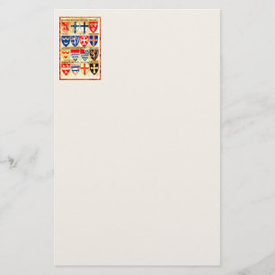Dekorative Heraldry Pattern Stationery Briefpapier