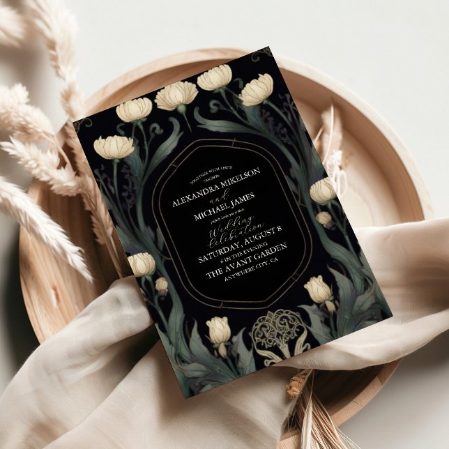 Dekorative Hochzeit europäischer floraler Jugendst Einladung (Von Creator hochgeladen)