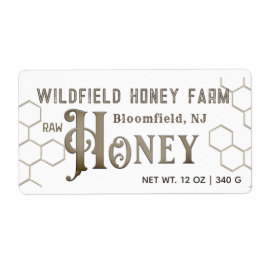 Dekorative HONEY Farm Market Label Honeycomb White
