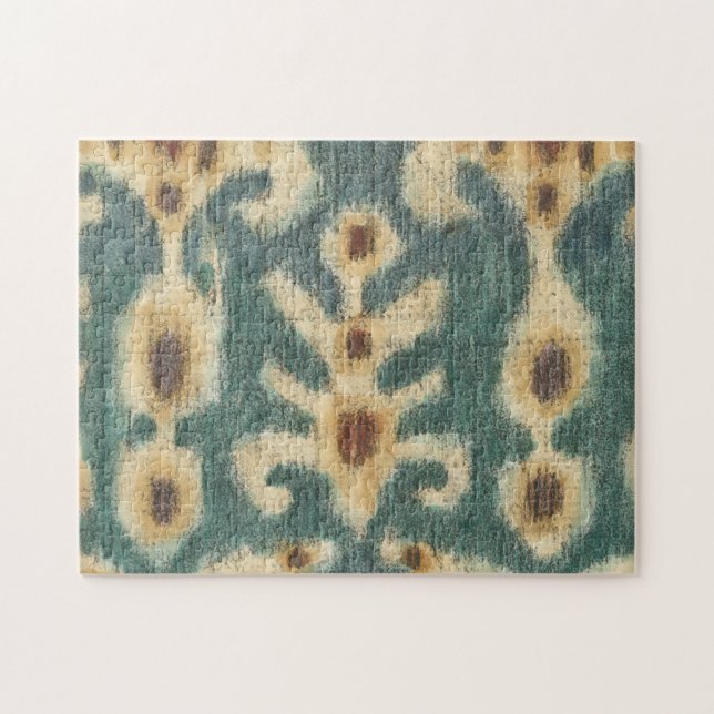 Dekorative Ikat Fabric Design von Chariklia Zarria (Horizontal)