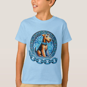 Dekorative Illustration eines Terrierhundes T-Shirt