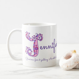 Dekorative J Monogramm-Tasse Kaffeetasse