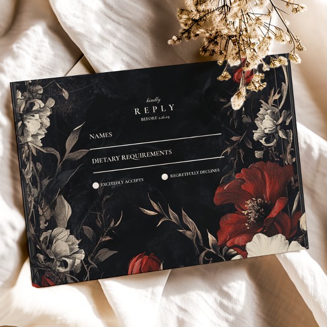 Dekorative Jugendstil-Hochzeit RSVP Karte (Von Creator hochgeladen)