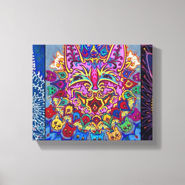 Dekorative Katzen von Louis Wain Leinwanddruck (Vorderseite)