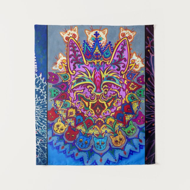 Dekorative Katzen von Louis Wain Wandteppich (Vorderseite)