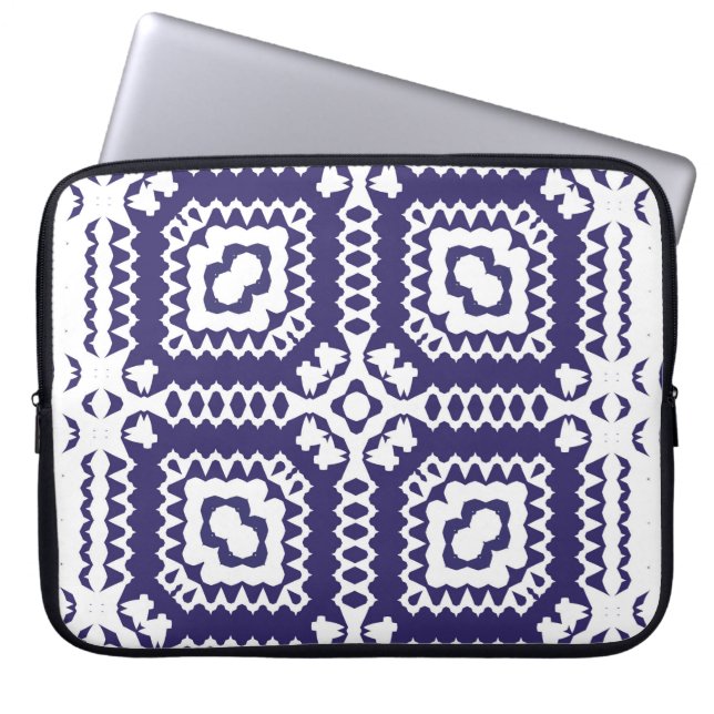 Dekorative Keramik Azulejo Fliesen. Vintage Laptopschutzhülle (Vorderseite)
