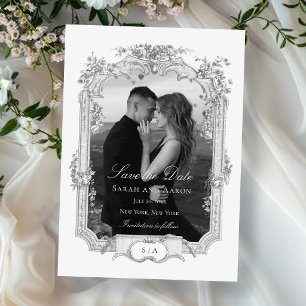 Dekorative klassische französische Rosengirlande H Save The Date