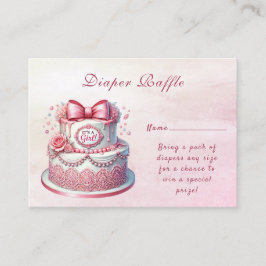 Dekorative Kuchen Pink Bow Babydusche Umschließung Begleitkarte