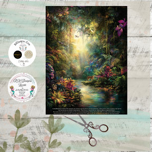 Dekorative Kunst Tropischer Hawaii-Regenwald Dschu Seidenpapier