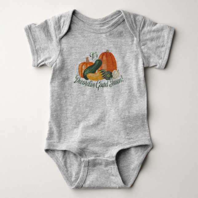 Dekorative Kürbis-Jahreszeit Baby Strampler (Vorderseite)