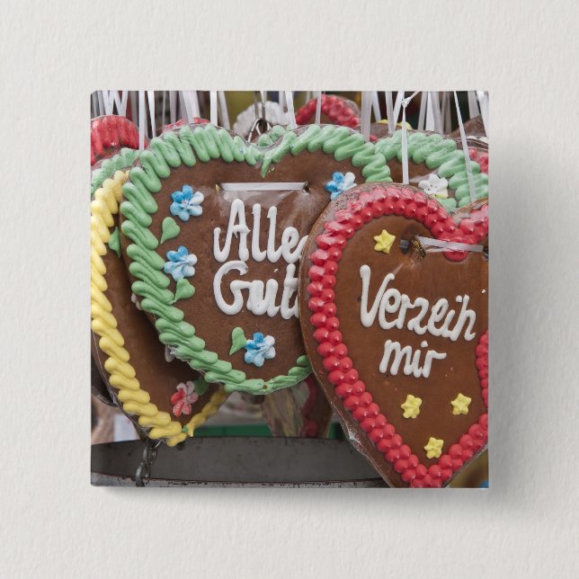 Dekorative Lebkuchen Kekse Button (Vorderseite)