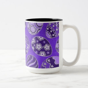 Dekorative Lila Ostereier Kaffee Tasse