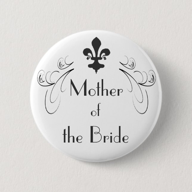 Dekorative Lilien-Mutter des Braut-Knopfes Button (Vorderseite)