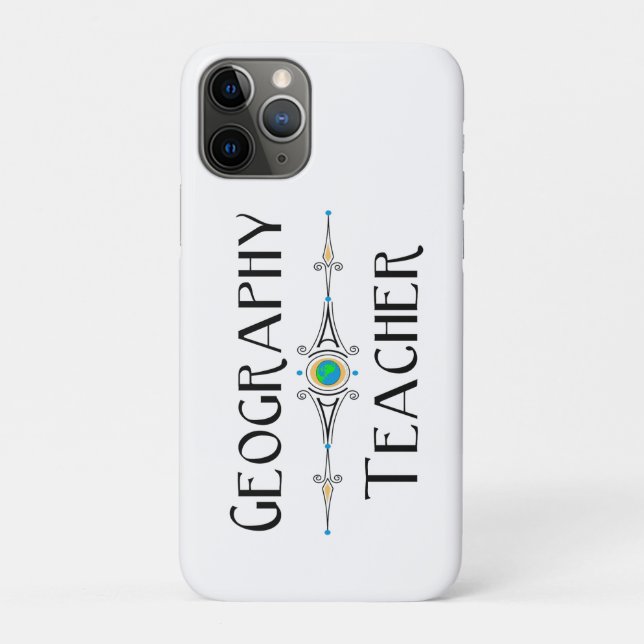 Dekorative Linie für Geografie-Lehrer Case-Mate iPhone Hülle (Rückseite)