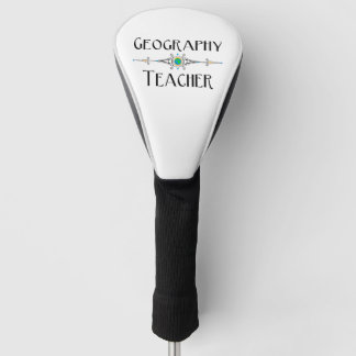 Dekorative Linie für Geografie-Lehrer Golf Headcover