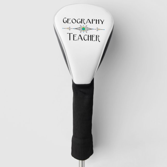 Dekorative Linie für Geografie-Lehrer Golf Headcover (Vorderseite)