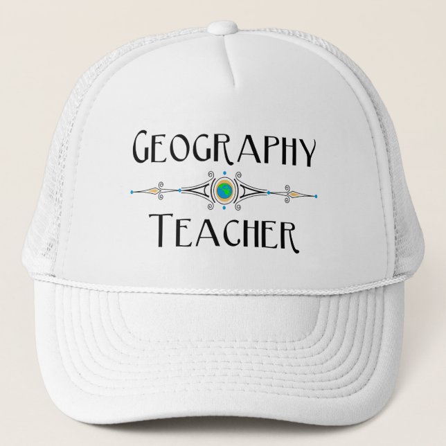 Dekorative Linie für Geografie-Lehrer Truckerkappe (Vorderseite)