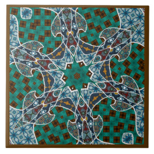 Dekorative Mandala-Keramikfliese Fliese