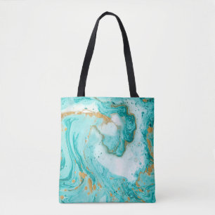 Dekorative Marmorstruktur. Abstrakte Malerei. Turq Tasche