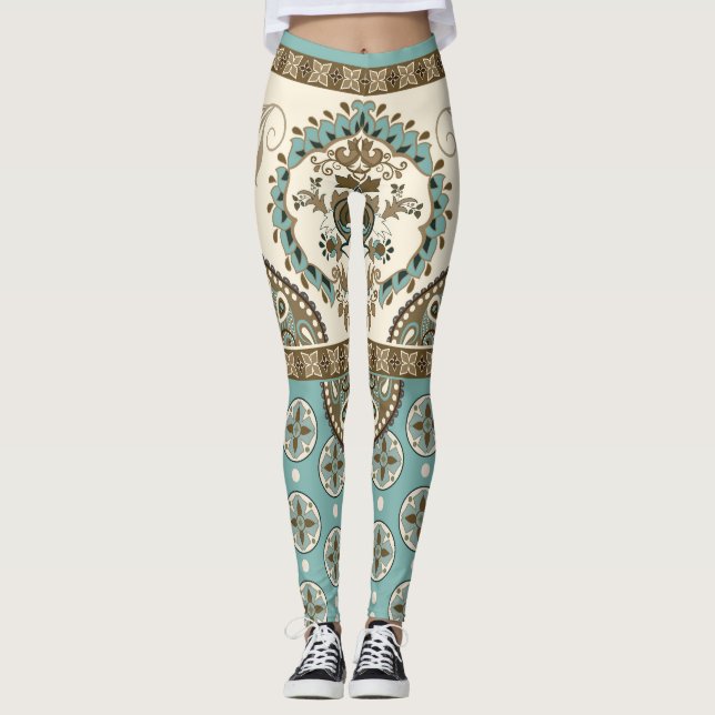 Dekorative marokkanische Dekoration Leggings (Vorderseite)