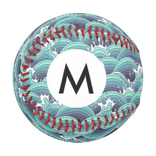 Dekorative Meereswelle Baseball