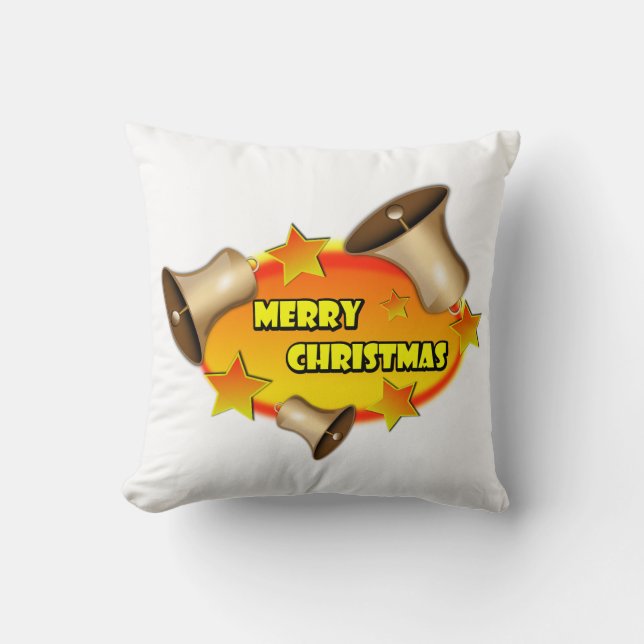 Dekorative Merry Christmas Holly Abzeichen Oval Te Kissen (Vorderseite)