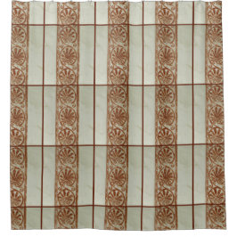 Dekorative Mittelmeerbrown-Grenze Duschvorhang