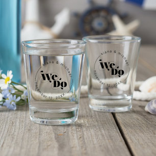Dekorative Moderne Hochzeit We Do ID887 Schnapsglas
