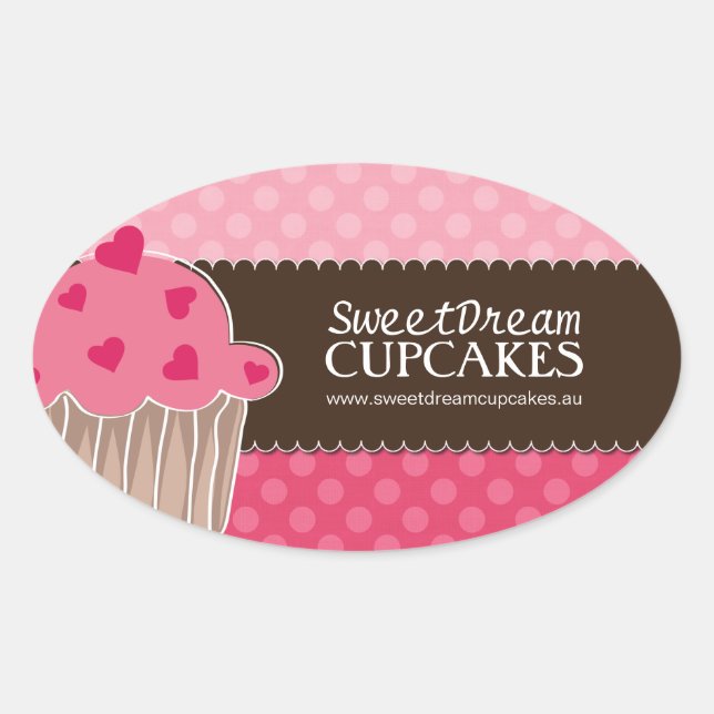 Dekorative Niedliche Cupcake Jar Stickers (Vorderseite)