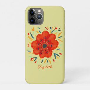 Dekorative Orange Blume Abstrakt Botanischer Name Case-Mate iPhone Hülle