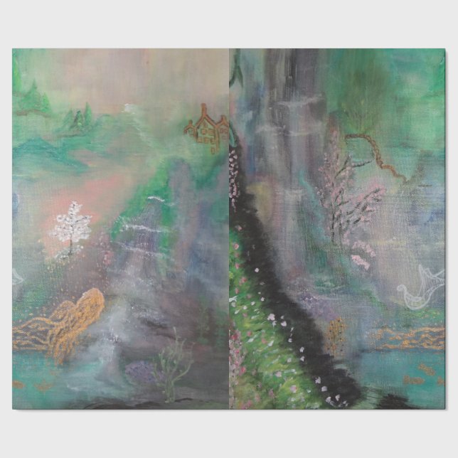 Dekorative Packpapier-Märchen Geschenkpapier (Saum)