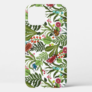 Dekorative Pflanze und Insekten: Nahtloses Design. Case-Mate iPhone Hülle