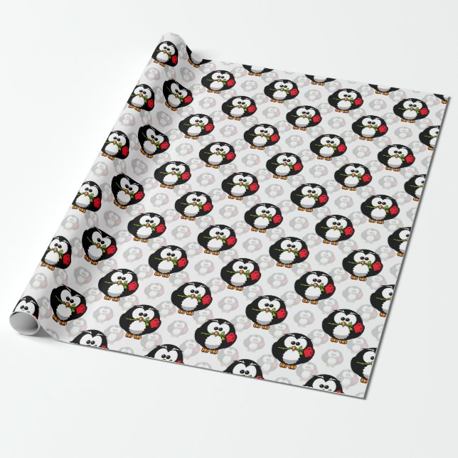 Dekorative Pinguin Geschenkpapier (Ungerollt)