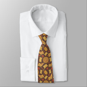 Dekorative Pizza Pattern Neck Tie Krawatte