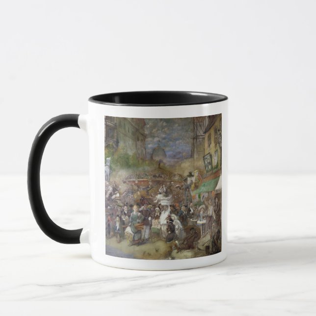 Dekorative Platte, die Paris darstellt Tasse (Links)