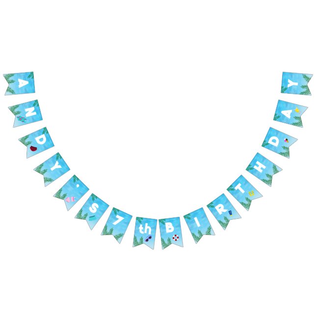 Dekorative Pool Geburtstagsparty Wimpelkette (Alle)