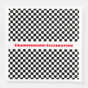 Dekorative Race Theme Paper Dinner Napkin Serviette