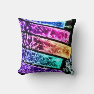 Dekorative Regenbogenschlüssel Fraktal Plush Throw Kissen