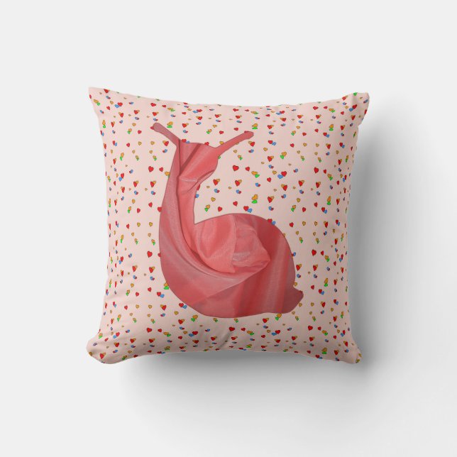 Dekorative rosa Schnecke Kissen (Vorderseite)