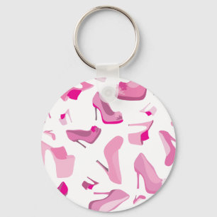 Dekorative rosa Schuhschablone Schlüsselanhänger
