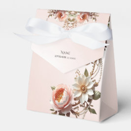 Dekorative rosa und weiße Blumen Geschenkbox Geschenkschachtel
