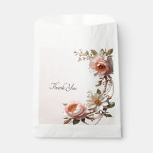 Dekorative rosa und weiße Blumen Geschenktüte
