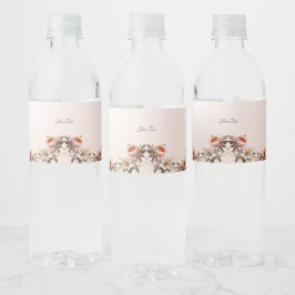 Dekorative rosa und weiße Blumen Wasserflasche