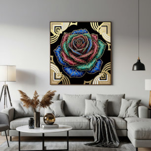 Dekorative Rose Poster
