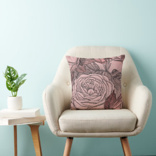 Dekorative Rose Rosa Kissen