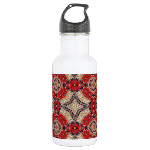 Dekorative Rote Retro Art Trinkflasche
