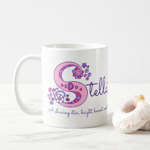 Dekorative S Monogramm-Tasse Stellanamensbedeutung Kaffeetasse