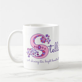 Dekorative S Monogramm-Tasse Stellanamensbedeutung Kaffeetasse