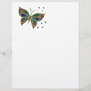 Dekorative Schmetterling Briefbogen