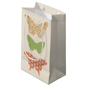 Dekorative Schmetterlings-Muster auf Kleine Geschenktüte